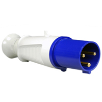 Pin and Sleeve Plug Devices 888-261306 IEC 60309 Cable Mount Plug, IP44 Rated, 60A 250V, 63A 200-250V, 6H, IEC 309 International Pin and Sleeve Devices  
